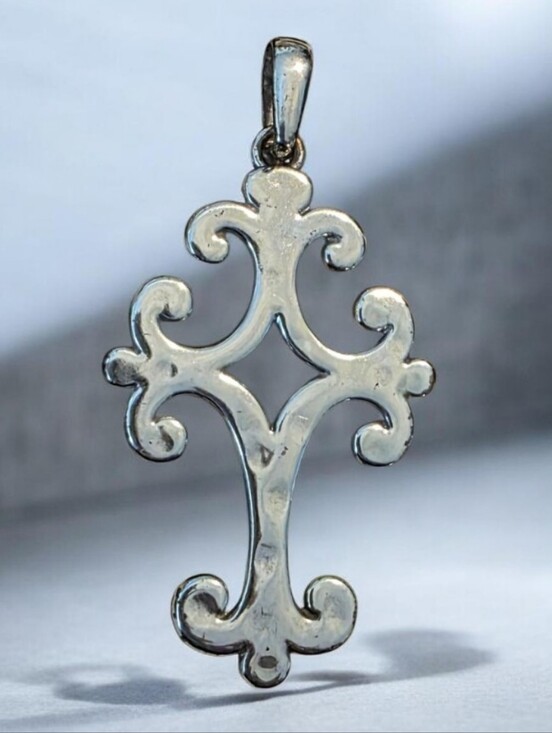 Brighton Jewelry - Brighton Silver Ornate Cross Pendant - Retired
